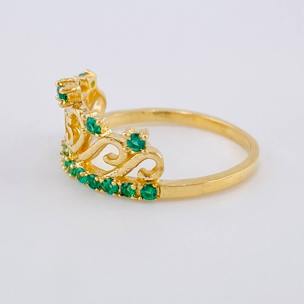 Anillo Corazón Corona 15S 2.5 g / T6 Oro Amarillo 18K
