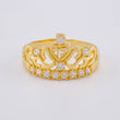Heart Crown Ring 15S 2.95 g / T7 18K Yellow Gold