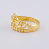Heart Crown Ring 15S 2.95 g / T7 18K Yellow Gold