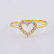 Anillo Silueta Corazón 1.3 g / T7 Oro Amarillo 18K