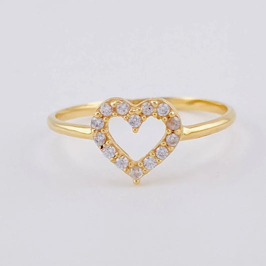 Anillo Silueta Corazón 1.3 g / T5 1/2 Oro Amarillo 18K