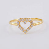 Anillo Silueta Corazón 1.3 g / T5 1/2 Oro Amarillo 18K