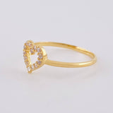 Anillo Silueta Corazón 1.3 g / T7 Oro Amarillo 18K