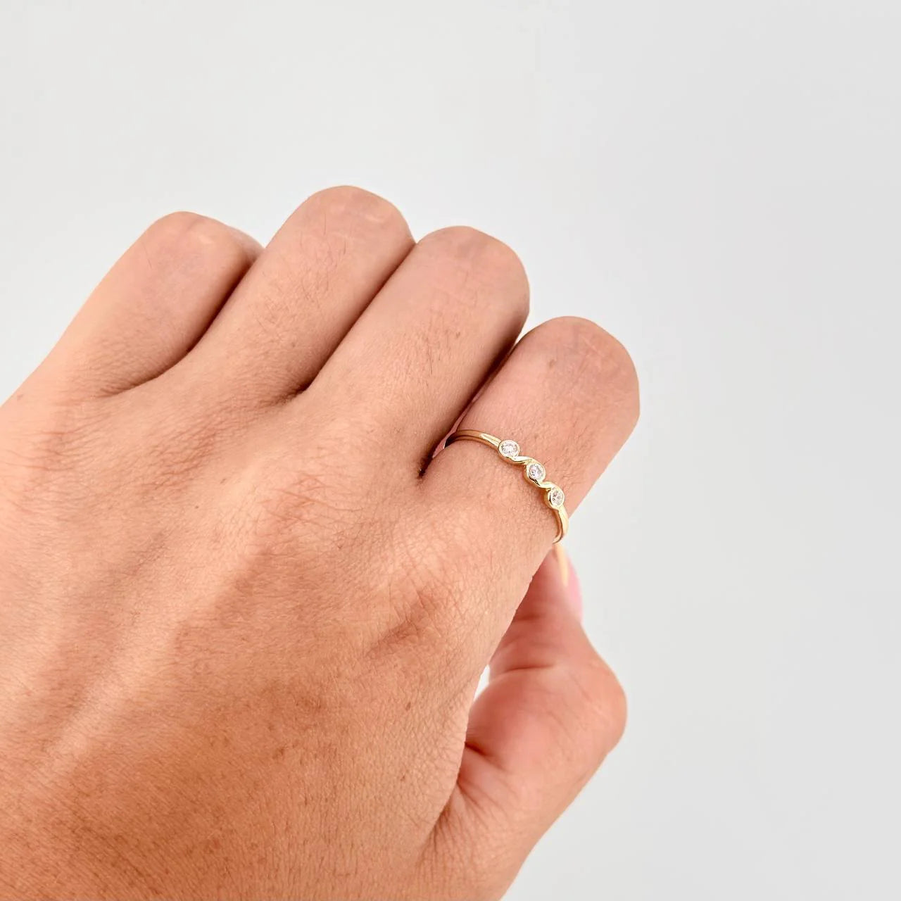 Intertwined Bubbles Ring 1.15 g / T5 1/2 Yellow Gold 18K