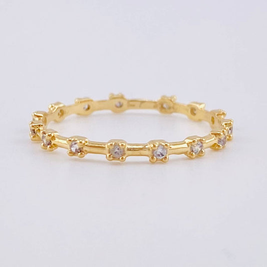 Anillo Linea Destellos 0.9 g / T7 Oro Amarillo 18K