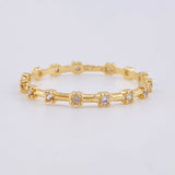 Anillo Linea Destellos 0.9 g / T6 1/2 Oro Amarillo 18K