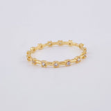 Anillo Linea Destellos 0.9 g / T6 1/2 Oro Amarillo 18K