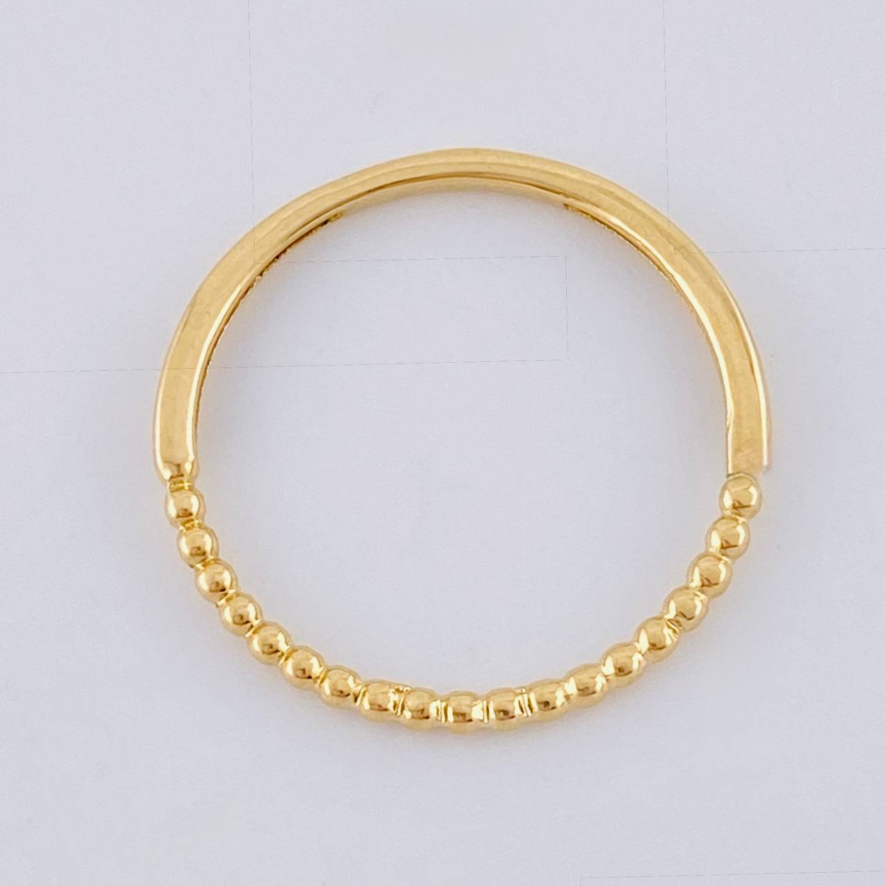 Anillo Burbujas Parciales 1.1 g / T6 3/4 Oro Amarillo 18K