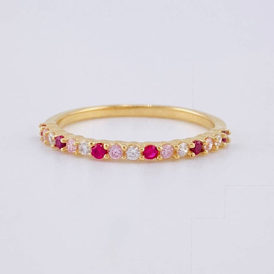 Anillo Churumbela Intercalado 1.7 g / T7 1/4 Oro Amarillo 18K