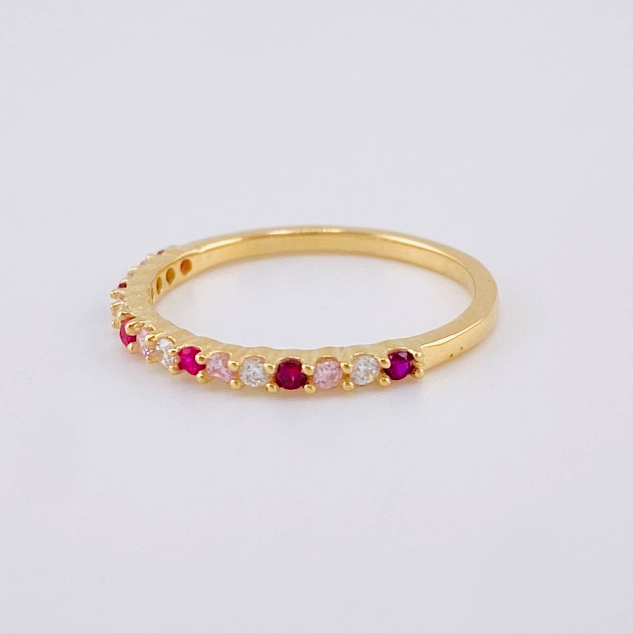 Anillo Churumbela Intercalado 1.7 g / T7 1/4 Oro Amarillo 18K