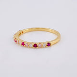 Anillo Churumbela Intercalado 1.7 g / T7 1/4 Oro Amarillo 18K