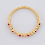 Anillo Churumbela Intercalado 1.7 g / T7 1/4 Oro Amarillo 18K