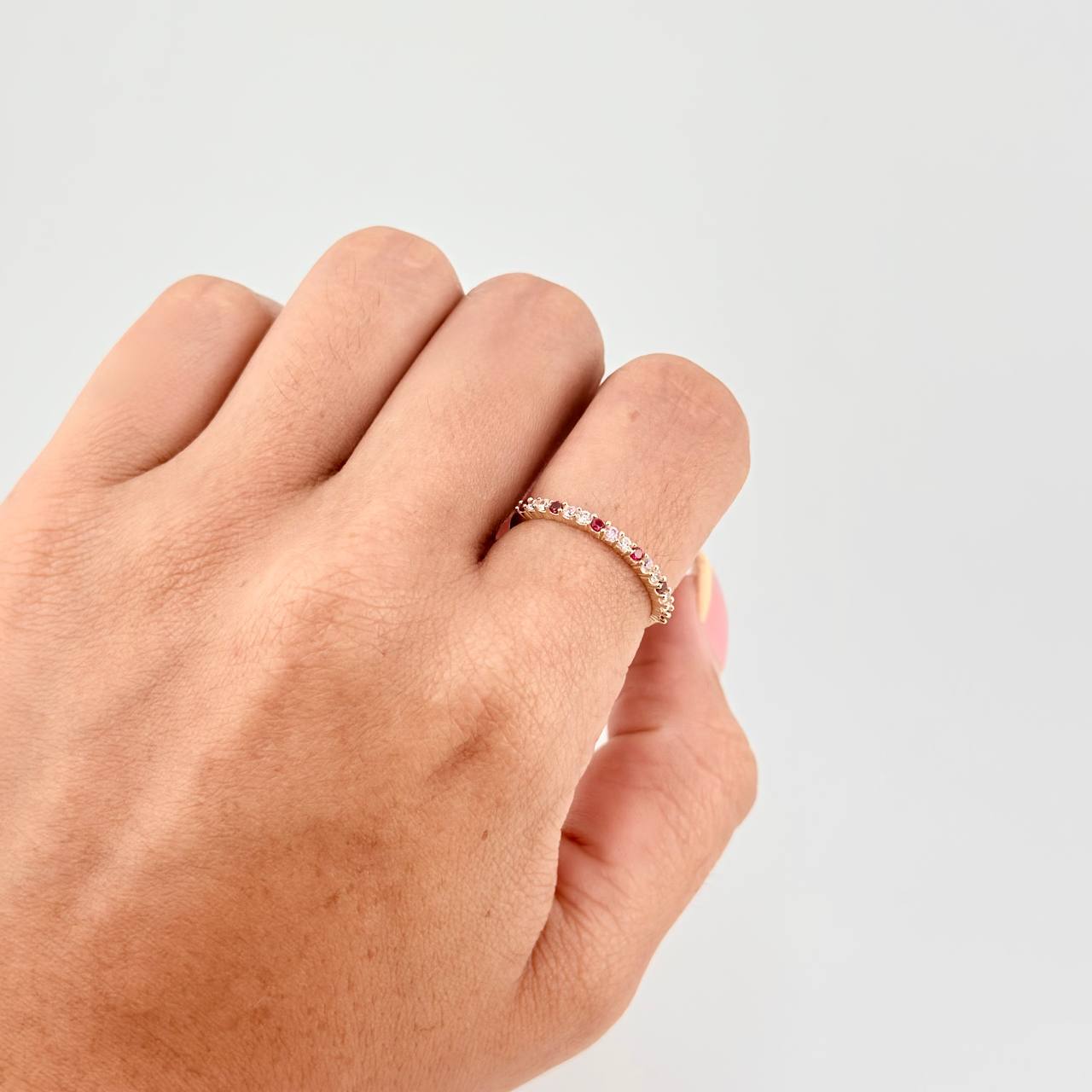 Anillo Churumbela Intercalado 1.6 g / T6 1/4 Oro Amarillo 18K