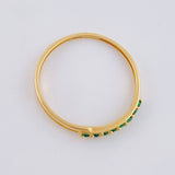 Anillo Carril Hueco 1.05 g / T7 1/2 Oro Amarillo 18K