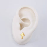 Topos Cruz Lisa 0.65 g / in / 9 mm Oro Amarillo 18K