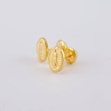 Stud Earrings Virgen de Guadalupe 0.5g / in / 6.75mm Yellow Gold 18K