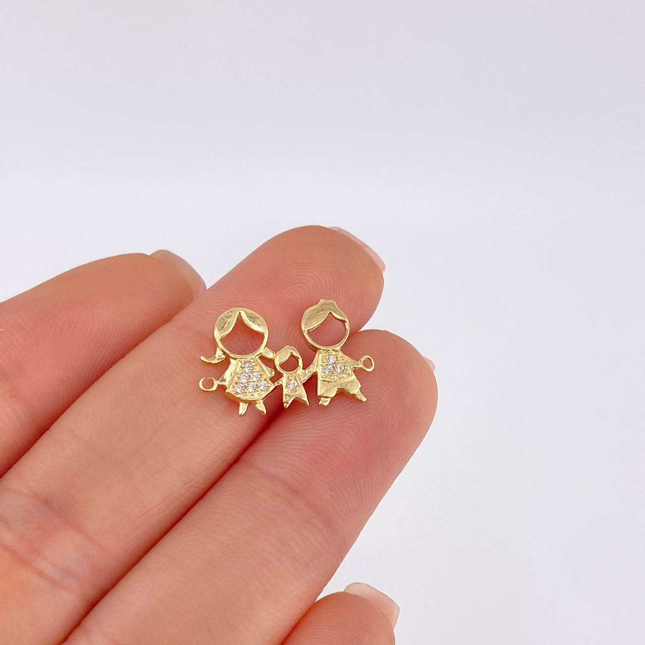 Herraje Familia 1.8 g / 3/4 in Oro Amarillo 18K