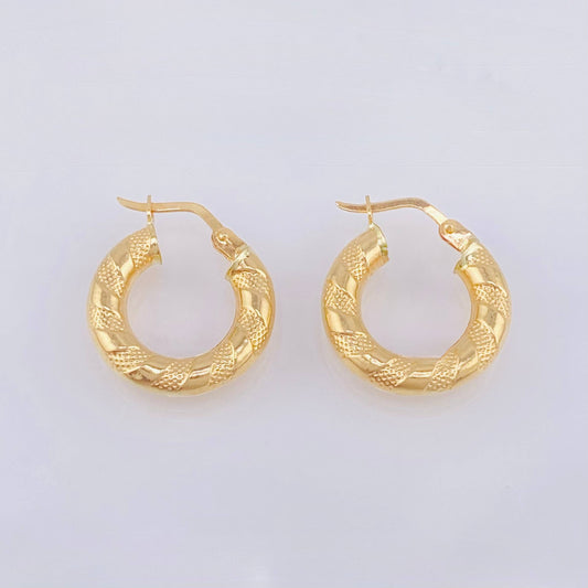 Candongas Noel 2.1gr / 3/4 in / Oro Amarillo 18K