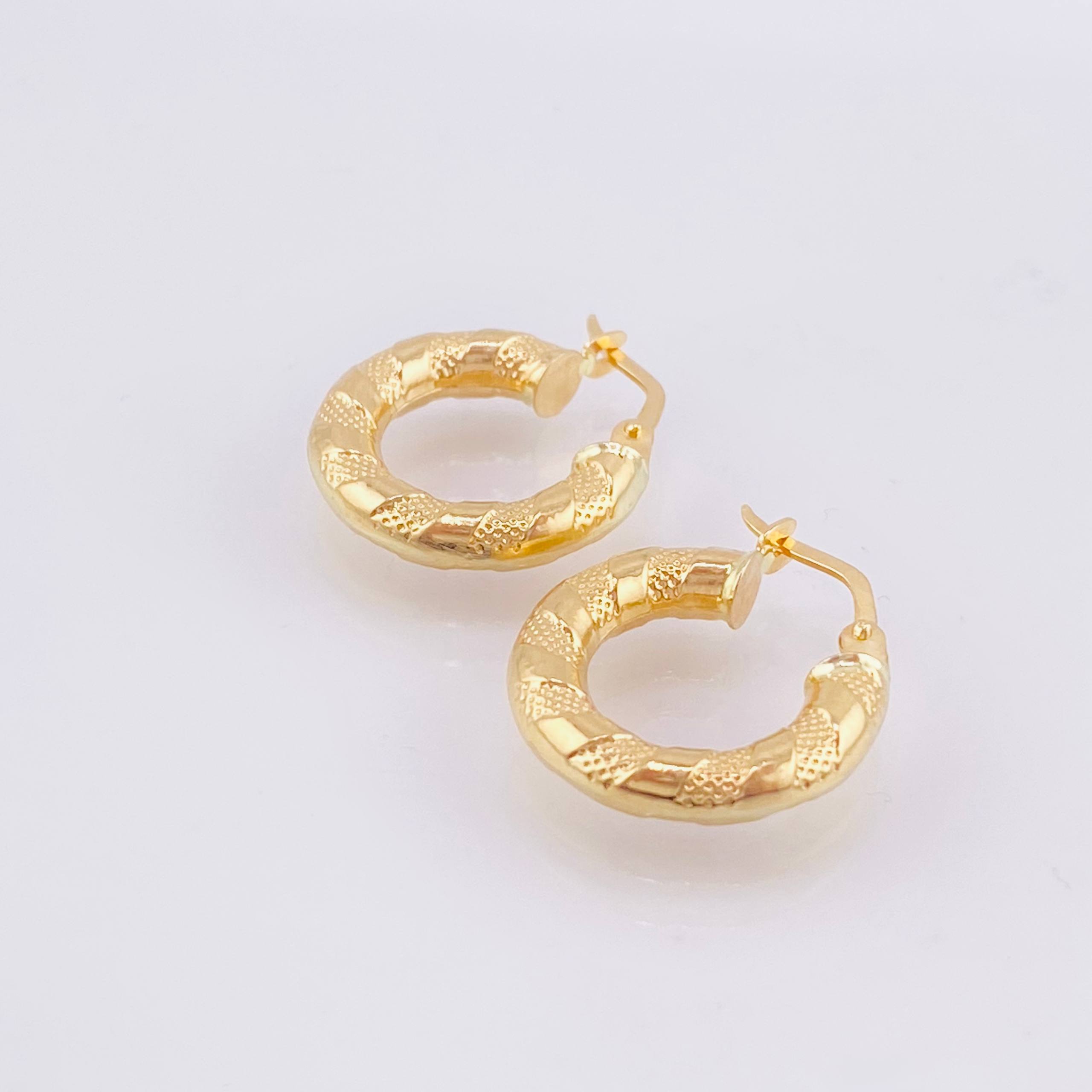 Candongas Noel 2.1gr / 3/4 in / Oro Amarillo 18K *