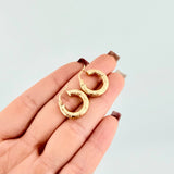 Candongas Noel 2.05gr / 3/4 in / Oro Amarillo 18K