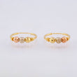 Candongas Trio 0.95 g / 1.3 cm Tres Oros 18K