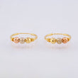 Hoop Earrings Trio 1.05 g / 1/2 in Three Golds 18K