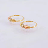 Hoop Earrings Trio 1g / 1/2 in Three Golds 18K