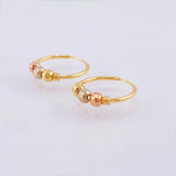 Candongas Trio 0.95 g / 1.3 cm Tres Oros 18K