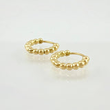 Candongas Aro Bolas 1.85gr / 1/2 in / Oro Amarillo 18K *