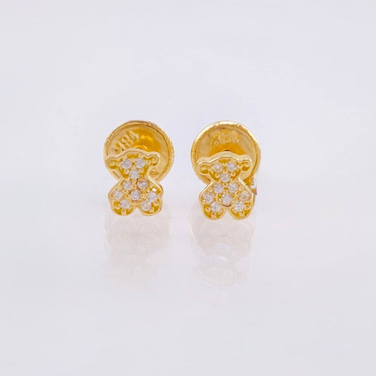 Stud Earrings Bear Ts 0.65gr / 5.4mm 18K Yellow Gold ©
