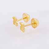 Stud Earrings Bear Ts 0.65gr / 5.4mm 18K Yellow Gold ©