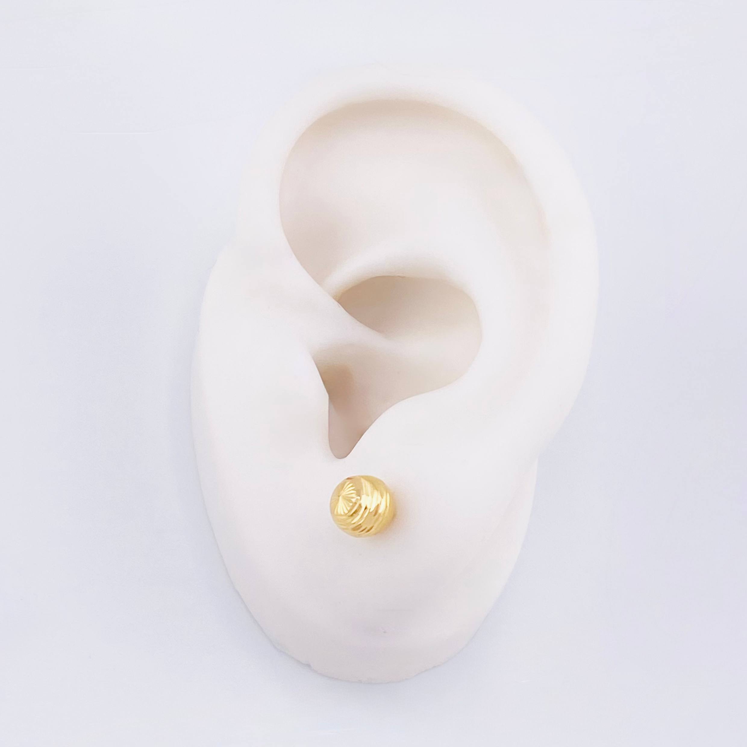 Topos Bola Diamantados 0.75gr / 6mm Oro Amarillo 18K