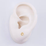 Topos Estrella Brillante 0.65gr / 4mm Oro Amarillo 18K