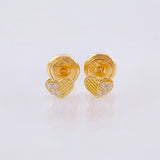 Topos Corazón Medio Destello 0.6gr / 4mm Oro Amarillo 18K