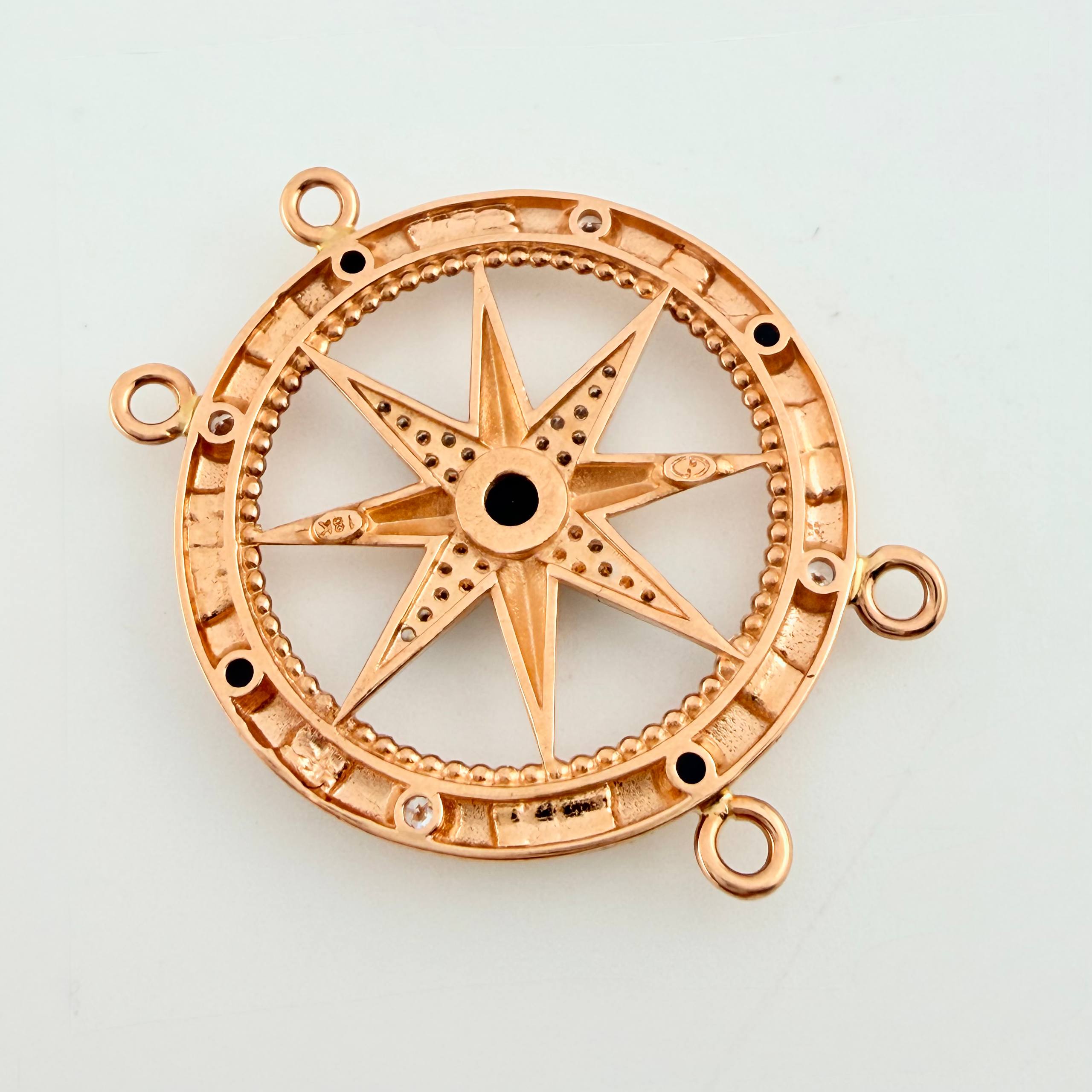 Herraje Estrella Cardinal 7.85gr / 1 1/2 in / Dos Oros Blanco Rosa 18K ©