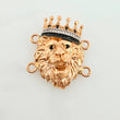 Herraje Leon Corona 8.45gr / 1 in / Dos Oros Blanco Rosa 18K ©