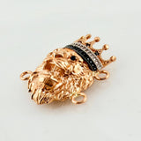 Herraje Leon Corona 8.45gr / 1 in / Dos Oros Blanco Rosa 18K ©
