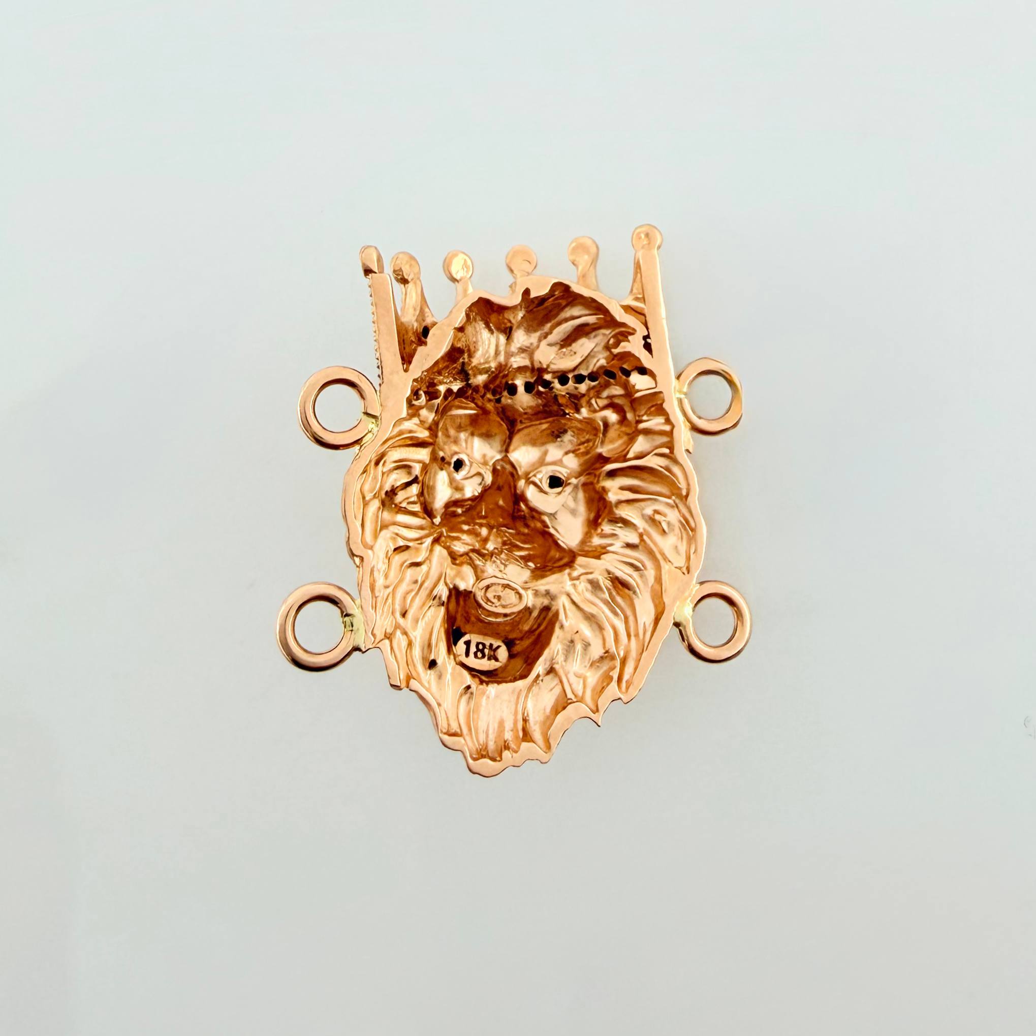 Herraje Leon Corona 8.45gr / 1 in / Dos Oros Blanco Rosa 18K ©