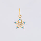 Dije Flor Geranio 0.5gr / 1/2 in / Oro Amarillo 18K *