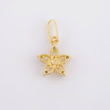 Dije Flor Geranio 0.5gr / 1/2 in / Oro Amarillo 18K *