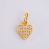Dije Corazon Tupido 0.95gr / 1/2 in / Oro Amarillo 18K *