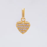 Dije Corazon Tupido 0.95gr / 1/2 in / Oro Amarillo 18K *