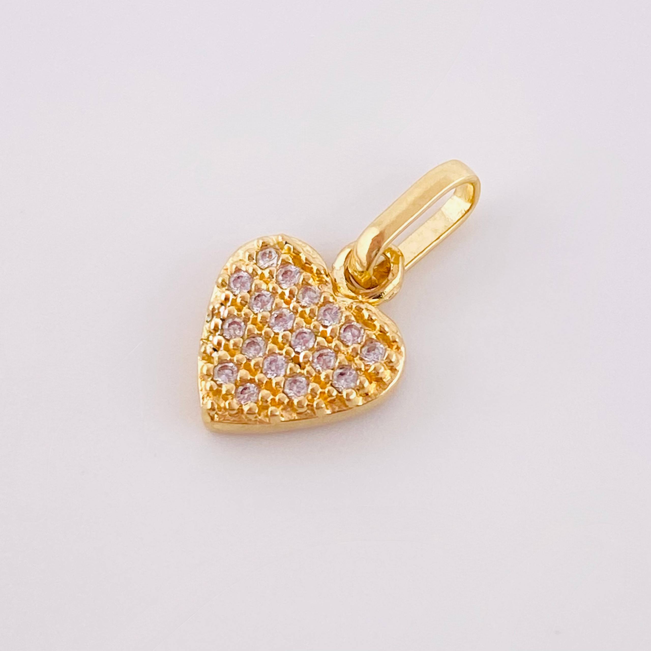 Dije Corazon Tupido 0.95gr / 1/2 in / Oro Amarillo 18K *