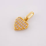 Dije Corazon Tupido 0.95gr / 1/2 in / Oro Amarillo 18K *