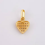 Dije Corazon Tupido 0.95gr / 1/2 in / Oro Amarillo 18K *