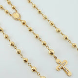 Rosario Virgen Milagrosa Crúz 21gr / 25 1/2 in / 5mm-6mm Oro Amarillo 18K