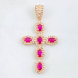 Dije Cruz Tupida 4.7gr / 2 in / Oro Amarillo 18K *