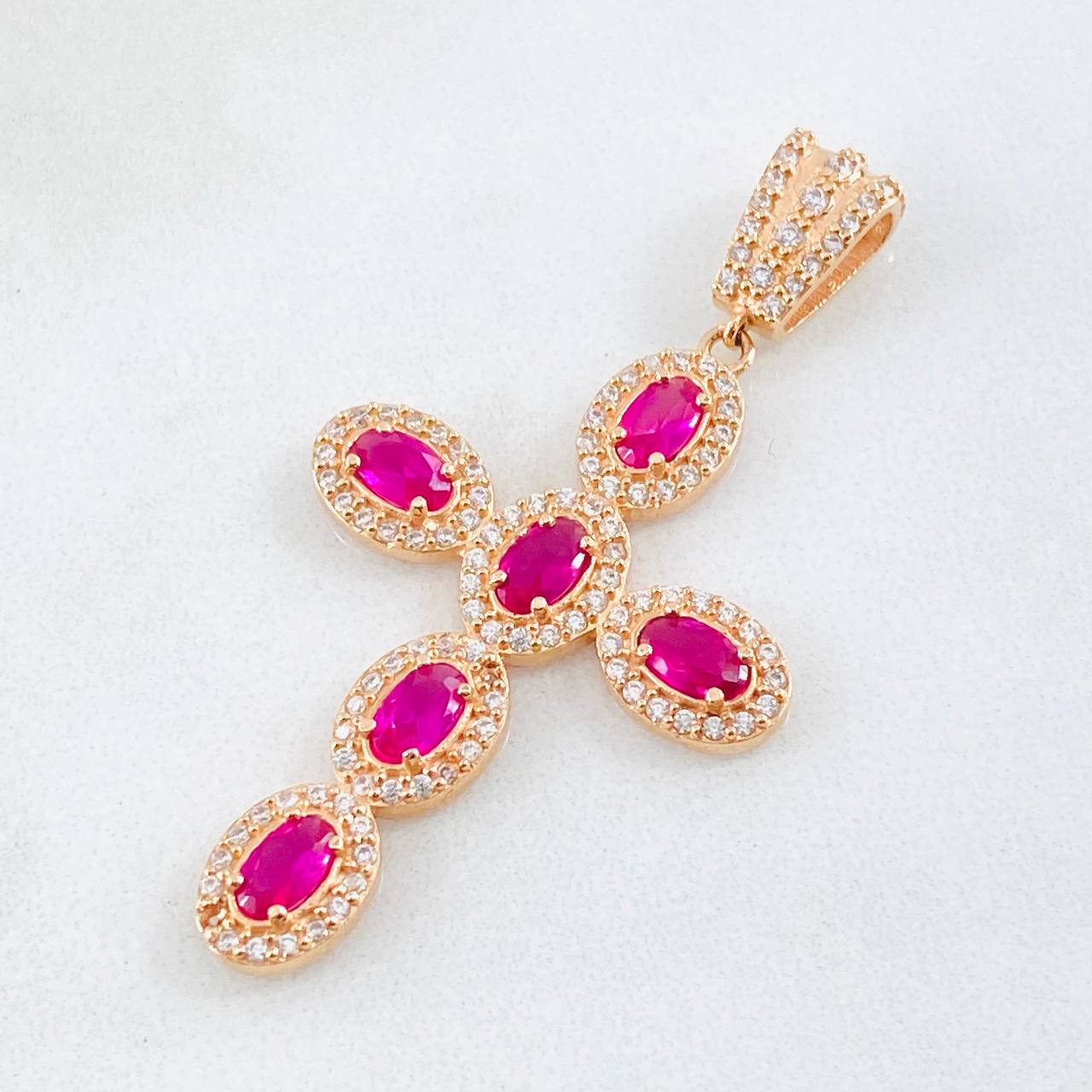 Dije Cruz Tupida 4.7gr / 2 in / Oro Amarillo 18K *