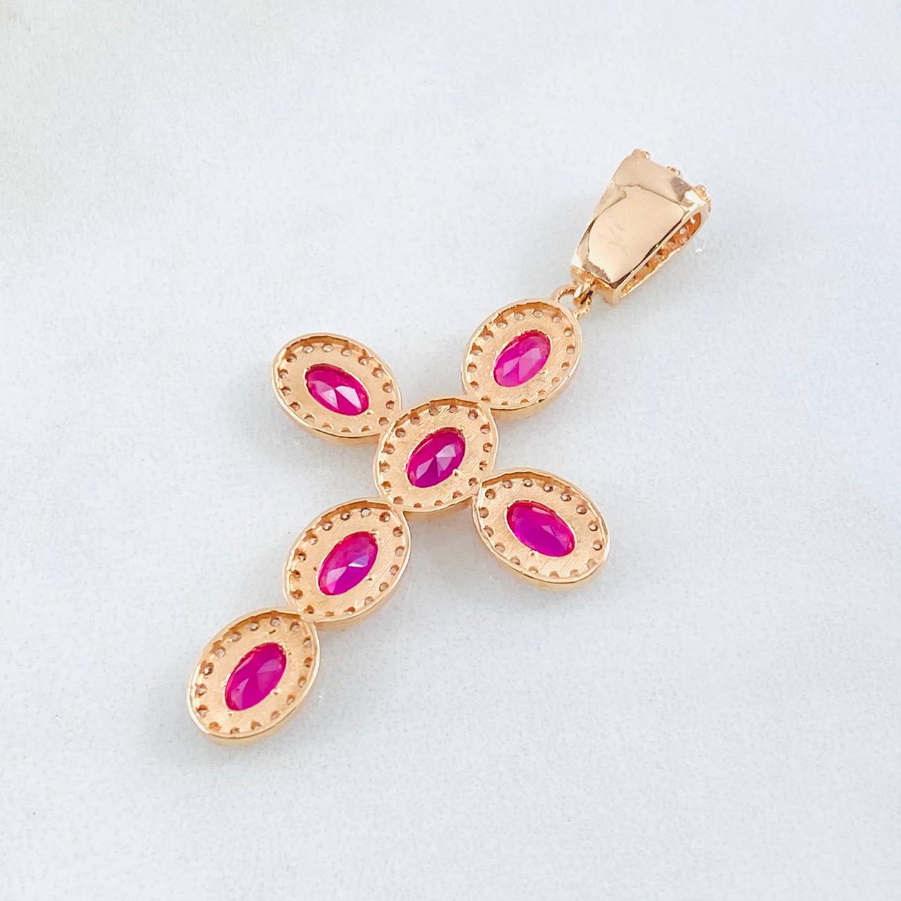 Dije Cruz Tupida 4.7gr / 2 in / Oro Amarillo 18K *