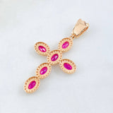 Dije Cruz Tupida 4.7gr / 2 in / Oro Amarillo 18K *